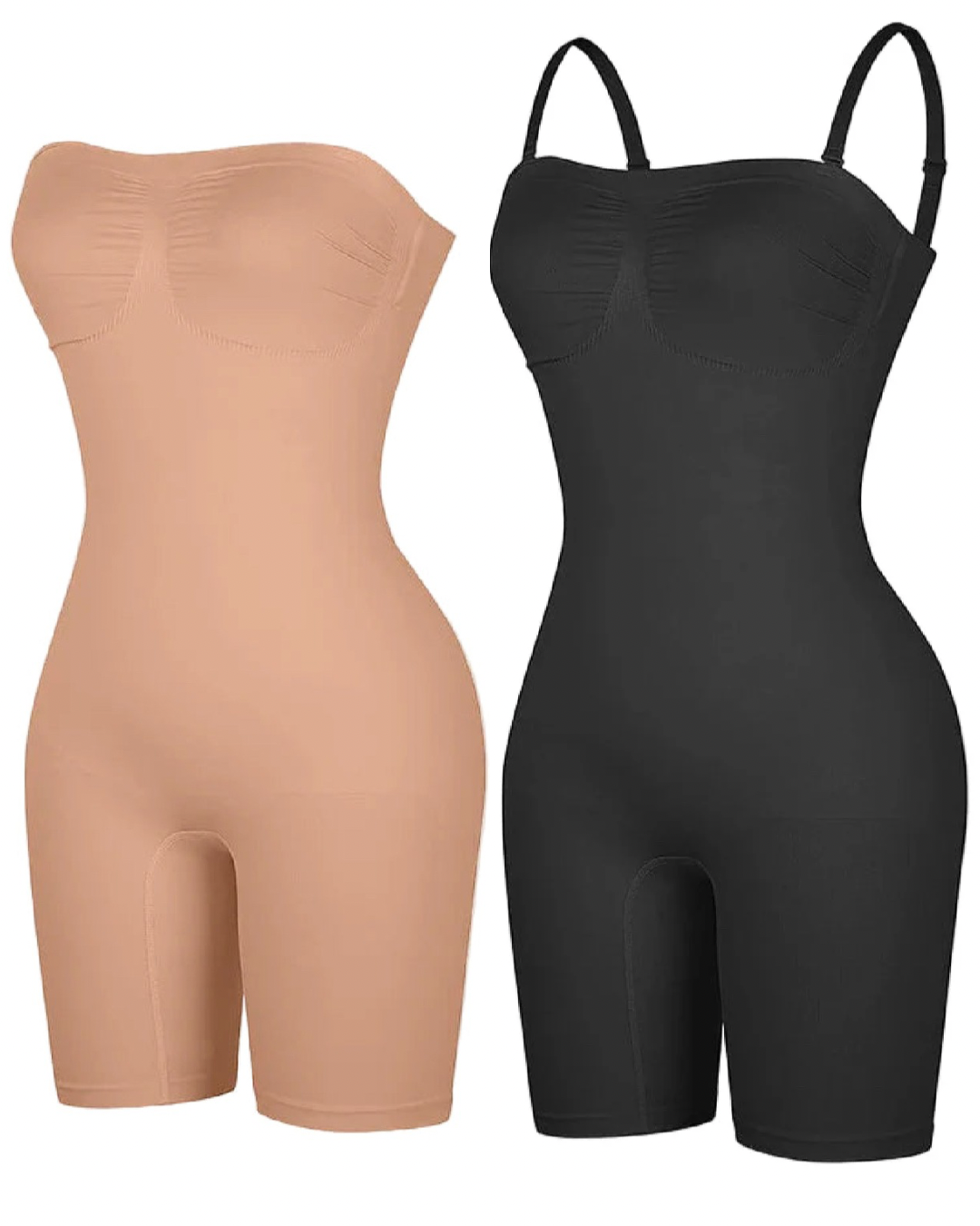 Strapless Mid Thigh Shaper Bundle (Black&Nude)
