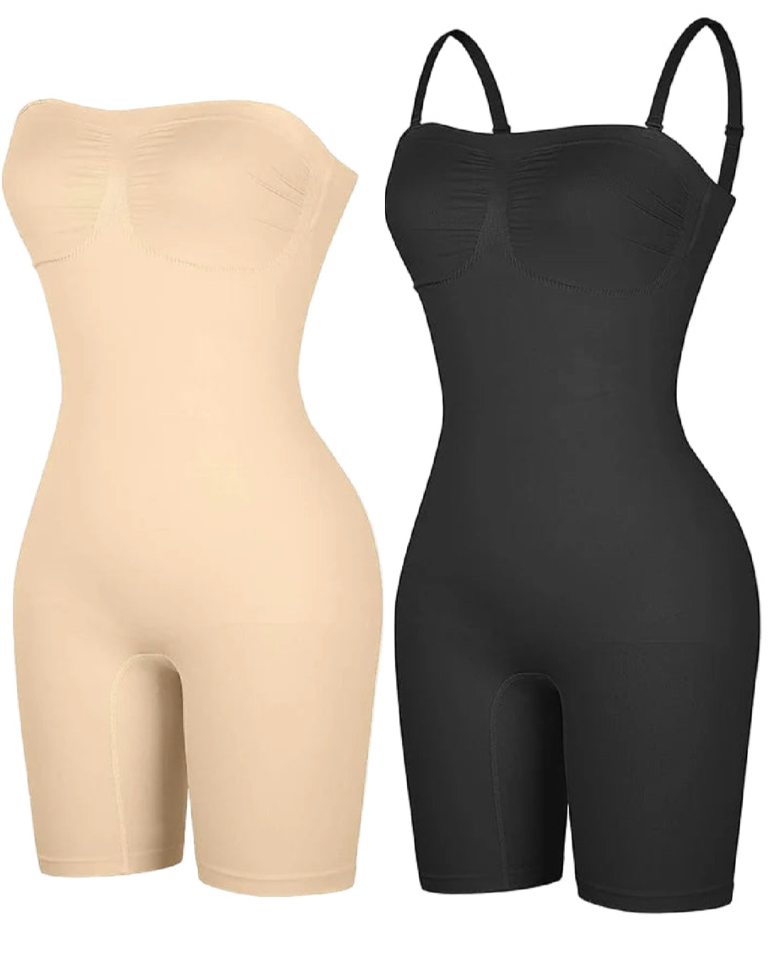 Strapless Mid Thigh Shaper Bundle (Cream&Black)