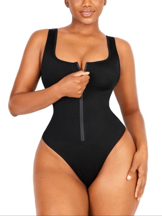 Shaping Zip Up One Piece