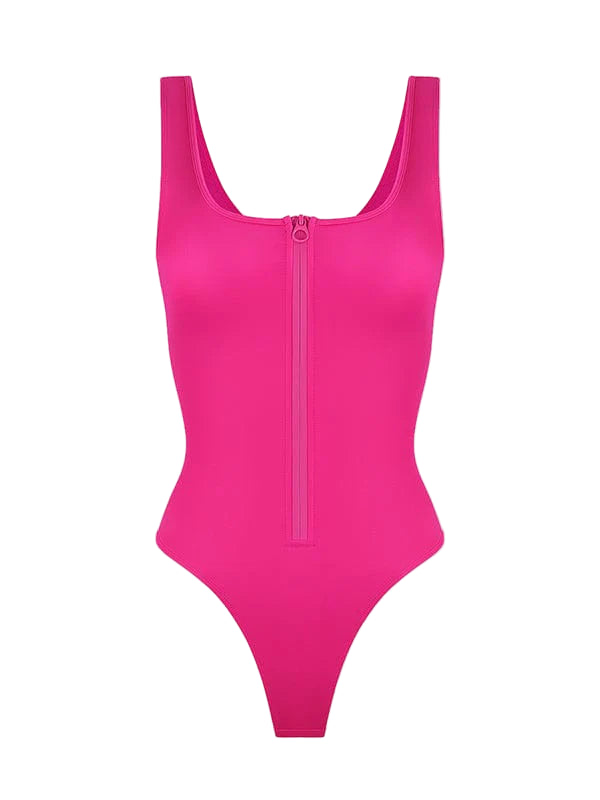 Shaping Zip Up One Piece