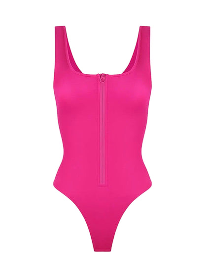 Shaping Zip Up One Piece