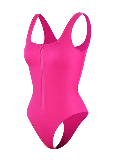 Shaping Zip Up One Piece